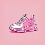 chunky-soled pink sneakers image